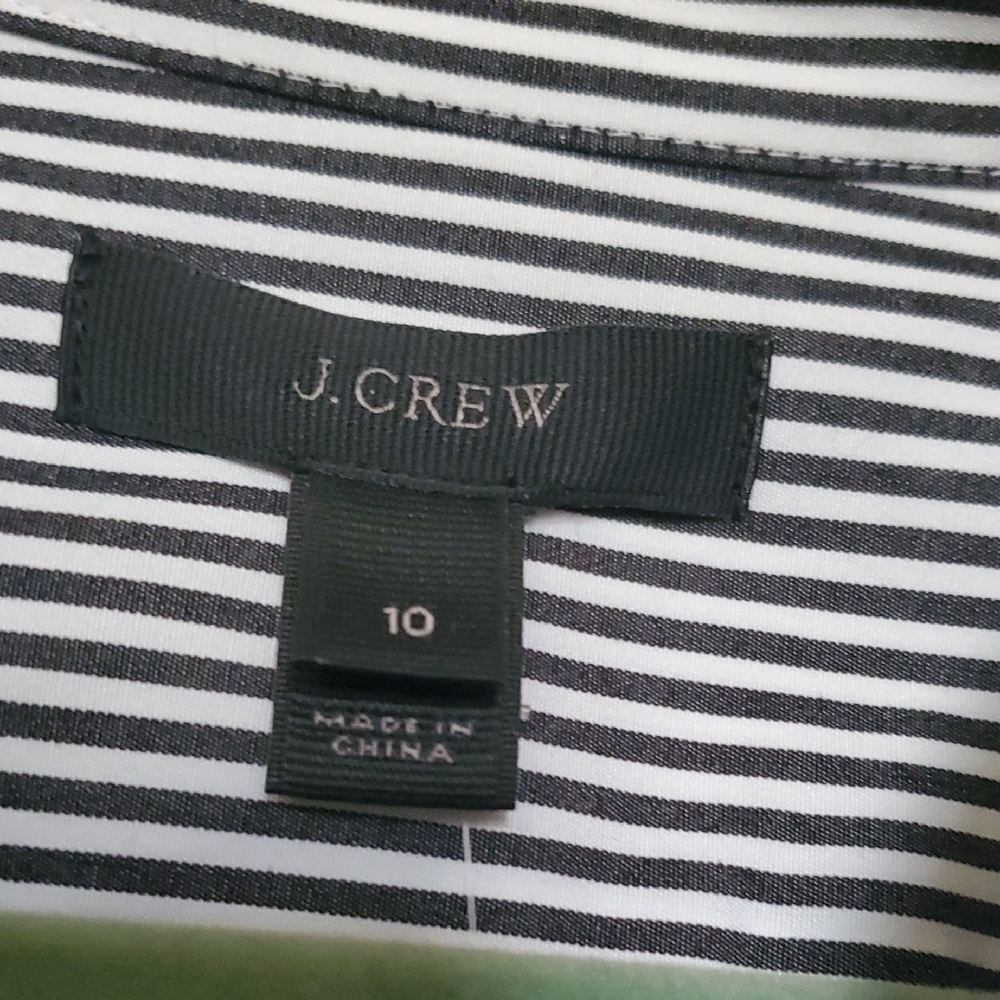 J. Crew Black and White Striped Top - Picture 3 of 7